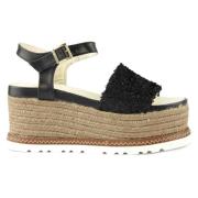 Espadrilles Wedges Black, Dam