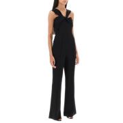 Roland Mouret Jumpsuit med vriden halsringning Black, Dam