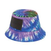 JW Anderson Färgglad Tie-Dye Bucket Hat Blue, Dam