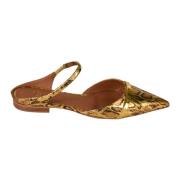 Malone Souliers Flat Sandals Yellow, Dam