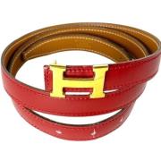 Hermès Vintage Bälte som är begagnat Red, Dam