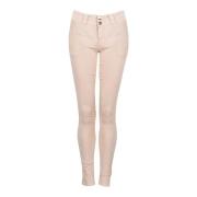 Liu Jo Skinny Jeans med Mid-Rise och Logo Knappar Pink, Dam