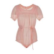 Maison Margiela Elegant Sheer Bodysuit för kvinnor Pink, Dam