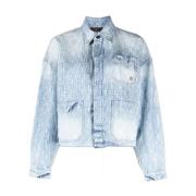 Amiri Blå Denim Jacquard Kappa Blue, Dam