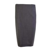 Lardini Grey Wool Pencil Skirt Gray, Dam