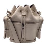 Fendi Vintage Beige Läder Fendi Bucket Väska Beige, Dam