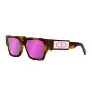 Dior Havana/Annat Gradient Spegel Violet Solglasögon Brown, Dam