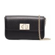 Furla 1927 Mini Crossbody Väska i Svart Black, Dam