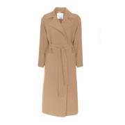 MVP wardrobe Kappa i Robe-stil med Fickor Beige, Dam