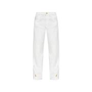 Blumarine Flared Jeans White, Dam