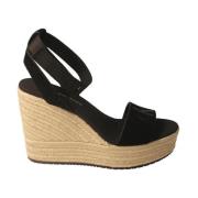 Calvin Klein Wedgeegra Kvinnors Espadrilleklackar Black, Dam