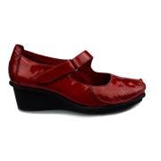 Clarks Bekväm läder slip-on pump för kvinnor Red, Dam