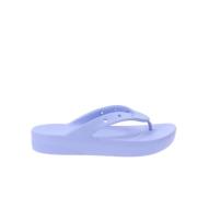 Crocs Flat Sandals Purple, Dam