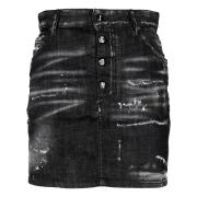 Dsquared2 Denimkjol Black, Dam