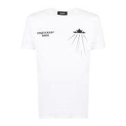 Dsquared2 Tryckt Bomull T-Shirt - Uppdatering av Herr Casual Garderob ...