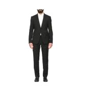 Emporio Armani Slim Fit Enkelknäppt Kostym Black, Herr