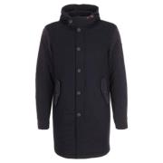 Emporio Armani Blå Trenchcoat - Ullblandning Blue, Herr