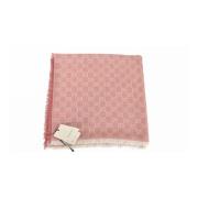 Gucci Logato Ull och Siden Sjal Mod. 281942 3G704 6978 Pink, Dam