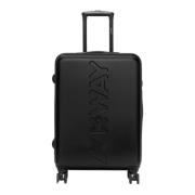 K-Way Medium Cabin Trolley Black, Unisex