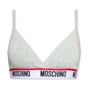 Moschino Bh med logotyp Gray, Dam