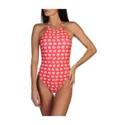 Moschino Polka Dot Baddräkt - Vår/sommar kollektion Pink, Dam