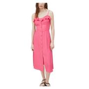 Pepe Jeans Samy Fluid Midi -klänning Pink, Dam