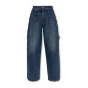 Stella McCartney Jeans with wide legs Blue, Dam