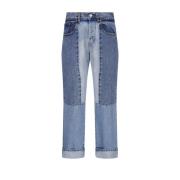 Victoria Beckham 8439 Ljus/Mid Vintage Tvättade Cropped Jeans Blue, Da...