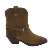 ASH Mocka Ankelboots med Antik Spänne Brown, Dam