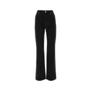 Dolce & Gabbana Pantalone Wide Jeans Black, Dam