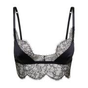 Dolce & Gabbana Svart Spets Bralette Top Black, Dam