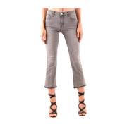 J Brand Cropped Denim Jeans för Kvinnor Gray, Dam