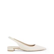 Stuart Weitzman Eleganta Slingback Ballerinor Beige, Dam