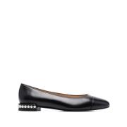 Stuart Weitzman Kalvskinn Ballerinaskor Black, Dam