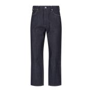 Jil Sander Kliska Blå Straight Fit Jeans för Män Blue, Herr