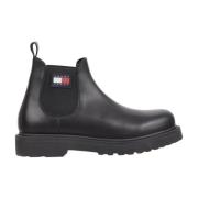 Tommy Jeans Svarta Ankelboots för Män Black, Herr