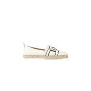 Tod's Vita läderkedja espadriller White, Dam