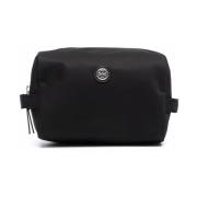 Tory Burch Svart Logo Plaque Toalettväska Black, Dam