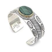 Jalan Jalan 925 Silver Manschettarmband med Malakitstenar Multicolor, ...