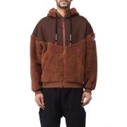 Sprayground Brun Zip Hoodie Set för Män Brown, Herr