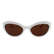 Michael Kors Kvinnors Burano Ovala Solglasögon White, Unisex