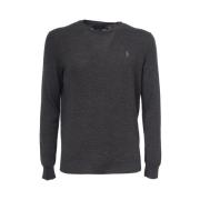 Polo Ralph Lauren Italiensk Ull Crewneck Tröja Gray, Herr