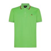 Peuterey Polo med flerfärgat logotyp Green, Herr