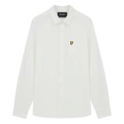 Lyle & Scott Grid Textur Skjorta White, Herr