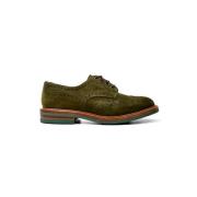 Tricker's Gröna Mocka Platta Skor Green, Herr