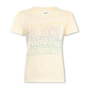 Isabel Marant Étoile Ziliani T-shirt Beige, Dam