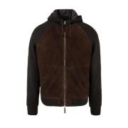 The Jack Leathers Dorian Knit Läderjacka Brown, Herr