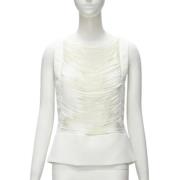 Tom Ford Pre-owned Pre-owned Polyester toppar White, Dam