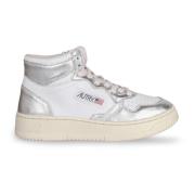 Autry Two-Tone Silver Sneakers Gray, Dam