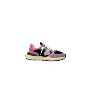 Philippe Model Svarta Sneakers med Lila Logopatch Purple, Dam